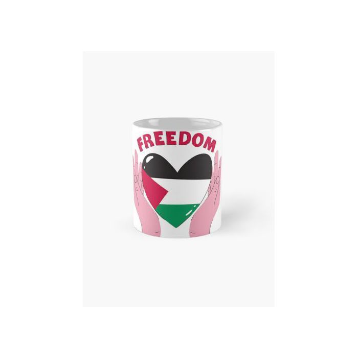 Tasse - Free Palestine - Butterfly Flag - Céramique - Multicolore - Design Contemporain