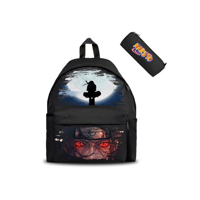 Cartable et trousse NARUTO itachi uchiha akatsuki - Backpack Anime - Sac à Dos Scolaire