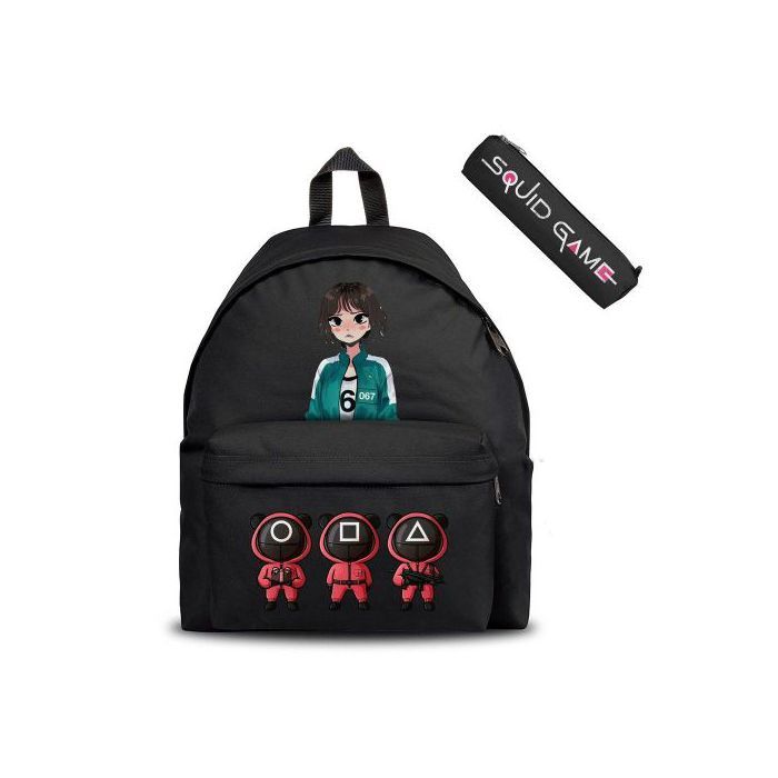 Squid Game Netflix Serie & Tv Show Sae Byeok And Cute Guards - Cartable & Trousse Backpack Scolaire