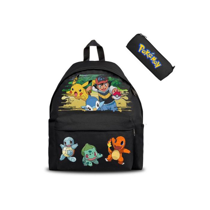 Cartable et trousse POKEMON, pikachu - Backpack Anime - Sac à Dos Scolaire