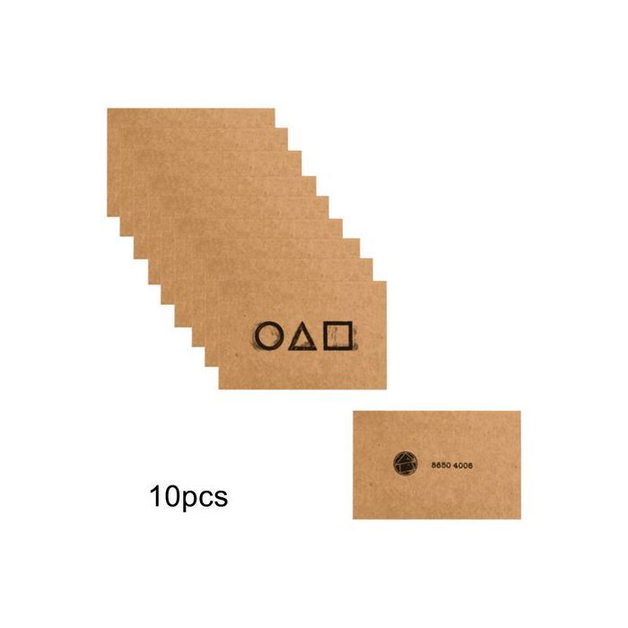 10PC TV Squid Game Invitation Card Cosplay Prop Game Card Accessories