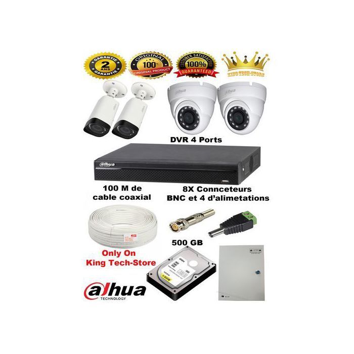 Dahua Pack videosurveillance Complet de A à Z " les cameras de surveillance de DAHUA "