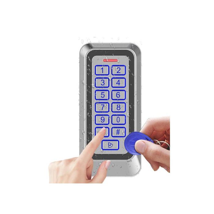 Contrôle d'accès - Métallique - Digicode étanche - RFID - 1000 utilisateurs - IP68