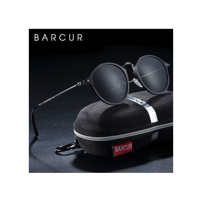 Lunettes de soleil - BARCUR - Modèle UV400 - Polarisé - Antireflet - Ronde