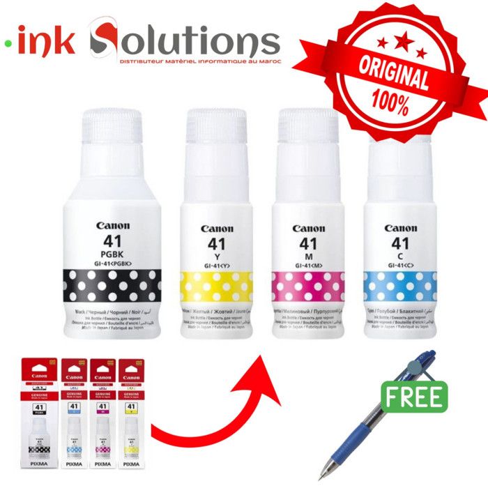 Pack bouteilles d’encre d'origine GI-41 Pour G3420, G2420, G3430, G2430