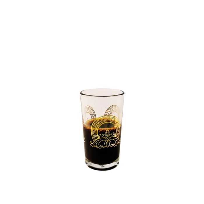 Verre à Café - Dimlaj - Modèle 43611 - Motifs dorés - 8 cm hauteur - Compatible lave-vaisselle