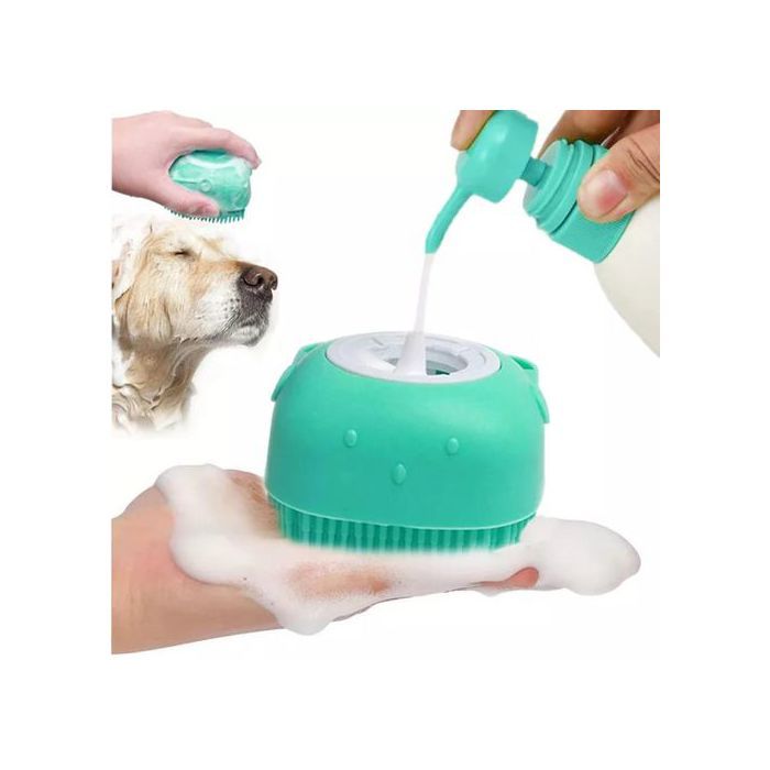 Brosse en silicone pour nettoyage les chiens et démêlage poils
