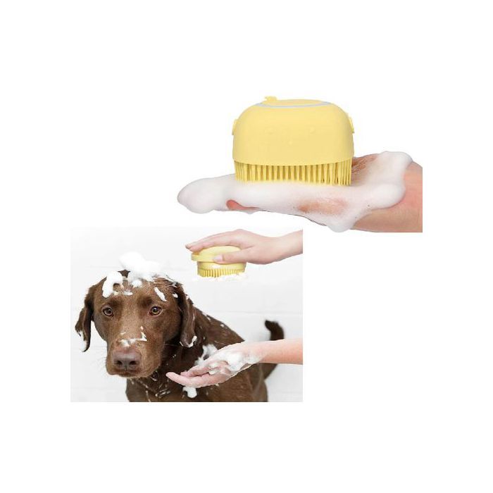 Brosse pour chien facile à utiliser et à nettoyer, Brosse en silicone