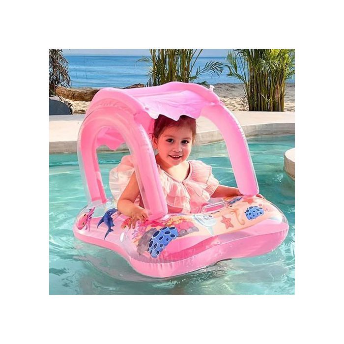 Bouée de natation pour bébé, gonflable avec pare-soleil, pour tout-petits