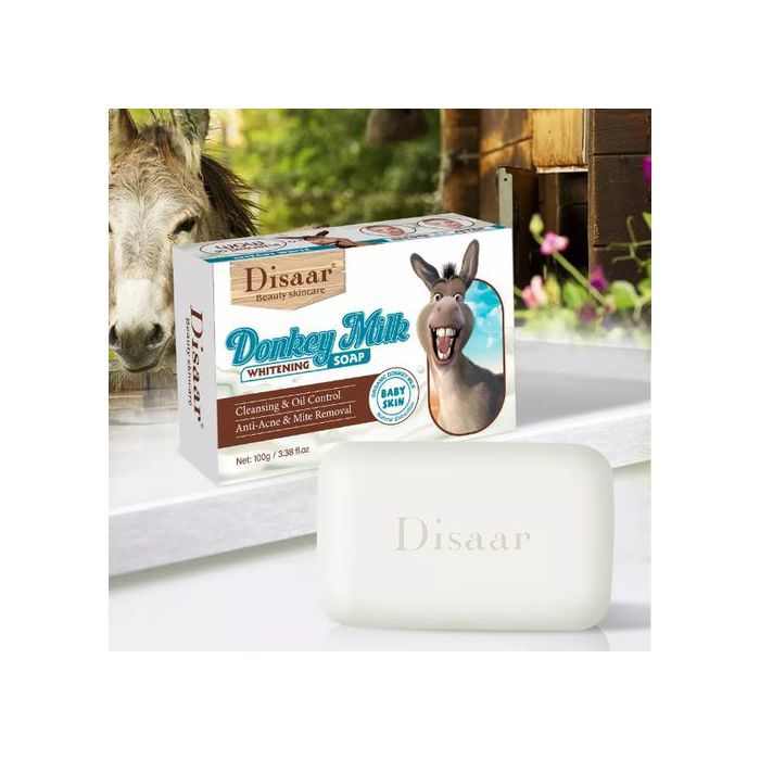 Disaar savon naturel au lait d'ânesse anti-acné pour nettoyage visage et corps