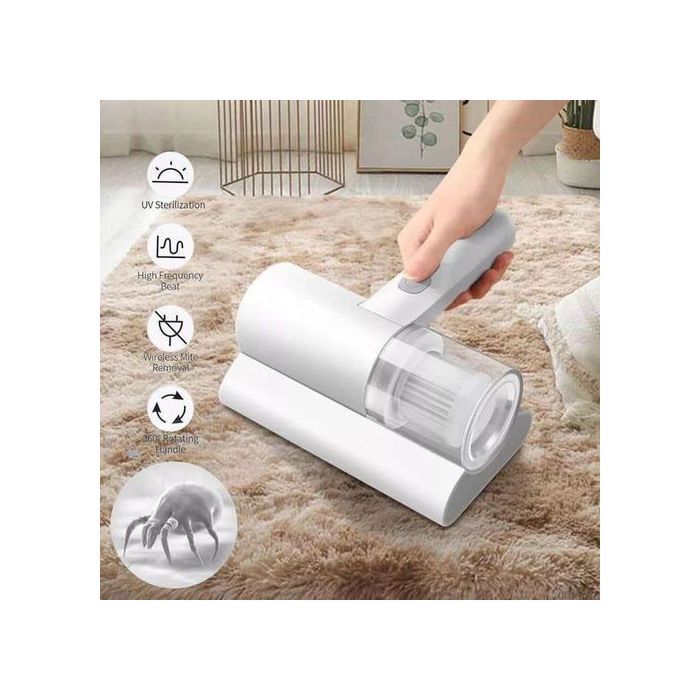 Aspirateur anti-acariens portable, Rechargeable par USB avec lumière froide et 10KPa d'aspiration pour lit et canapé