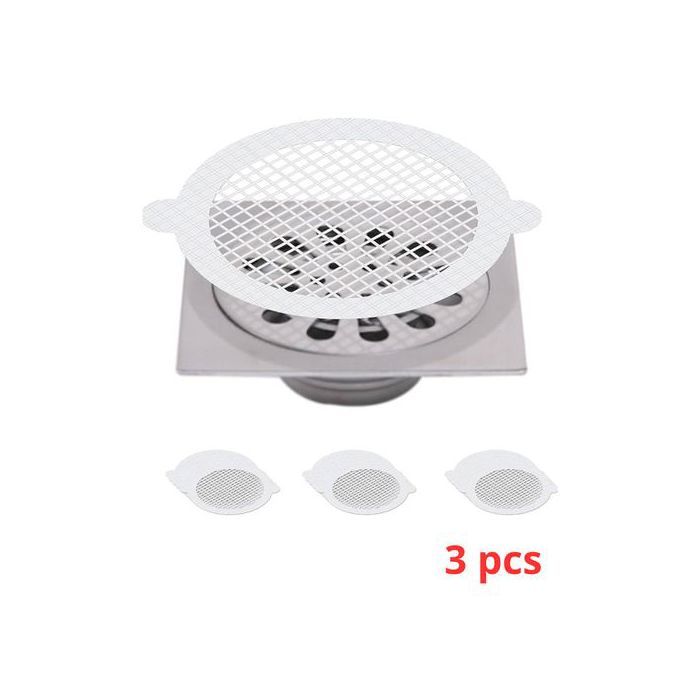 Lot de 3 filtres à cheveux jetables autocollants, Anti-bouchons pour drains de salle de bain et cuisine