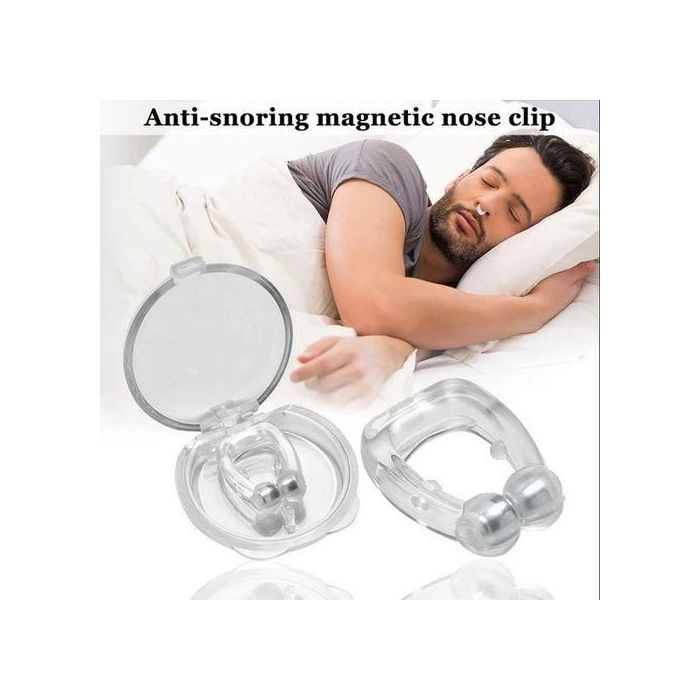 Lot de 2 Pinces Nasales Anti-Ronflement en Silicone Magnétique, Améliore la Qualité du Sommeil
