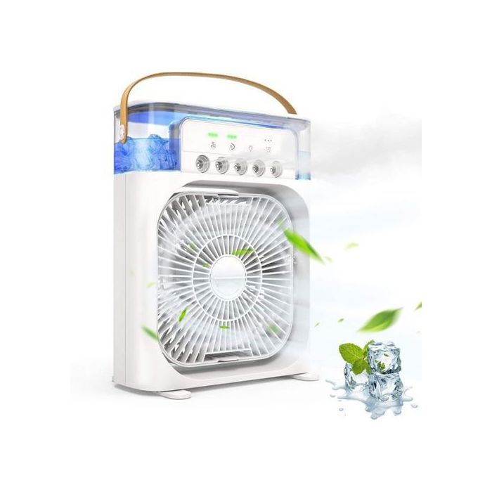Ventilateur de Refroidissement Portable, Mini Climatiseur et Humidificateur, USB