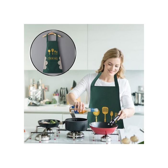 Tablier de cuisine Imperméable, résistant à l'Huile avec Grande Poche