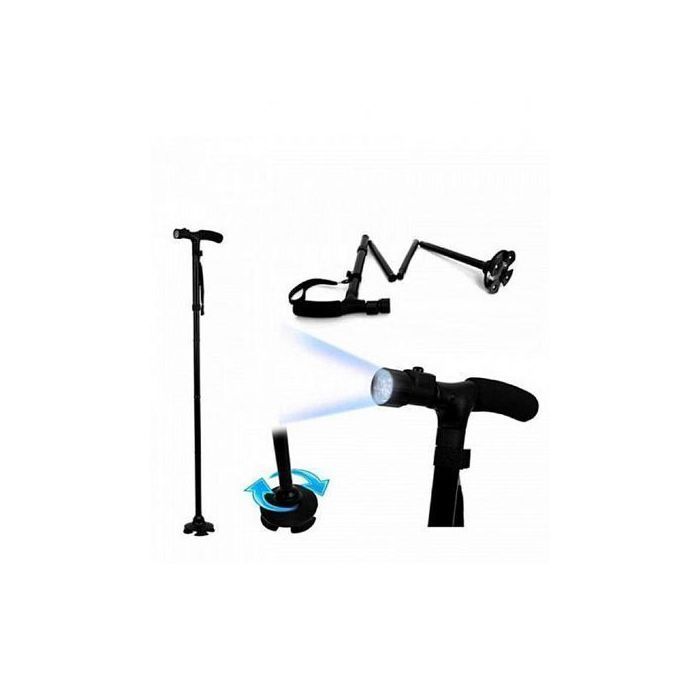 Trusty Cane Canne pliante médicale avec éclairage - utile et pratique