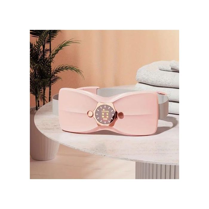 Ceinture menstruel chauffante avec 4 niveaux de température, soulage les douleurs, vibration, Rose