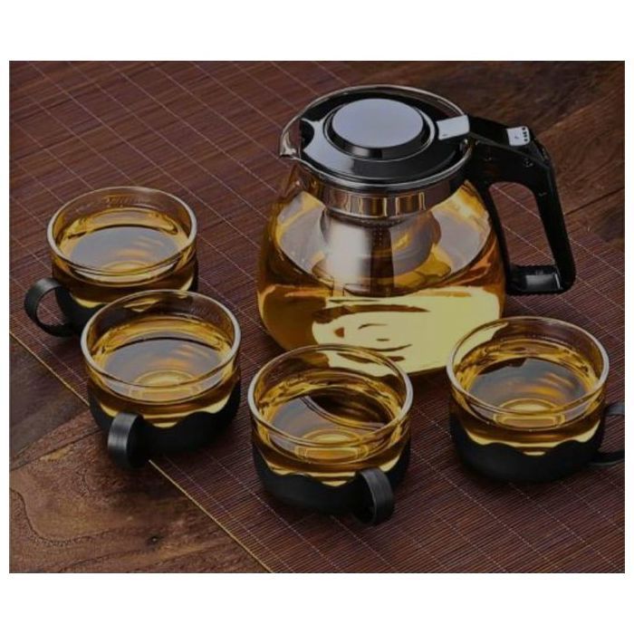 Théiére en verre avec degré de chaleur, service à thé chinois, service à thé kung FU, Bouilloire Puer, port à café en verre