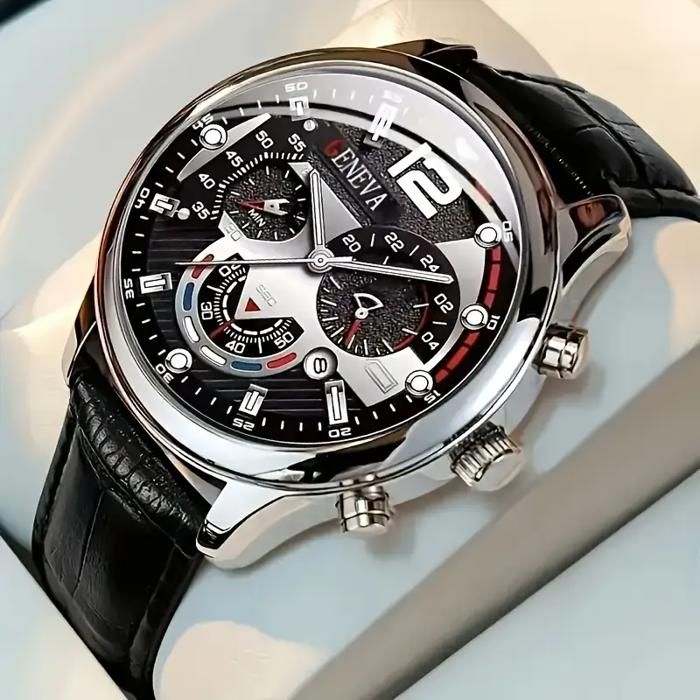 Montre à Quartz - Élégante - Similicuir PU - Cadran Ronde - Style Chic - Confort Optimal