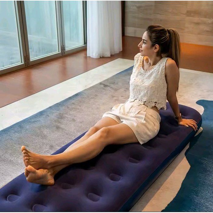 Matelas à Air - Gonflable - PVC Haute Résistance - 1 Place - Idéal Camping et Intérieur