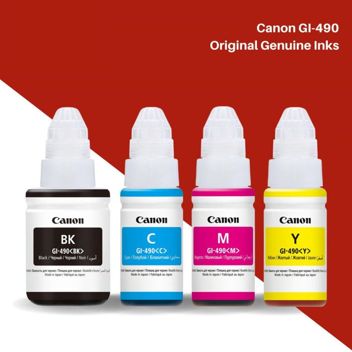 Pack de 4 bouteille d'encre GI-490 d'origine
