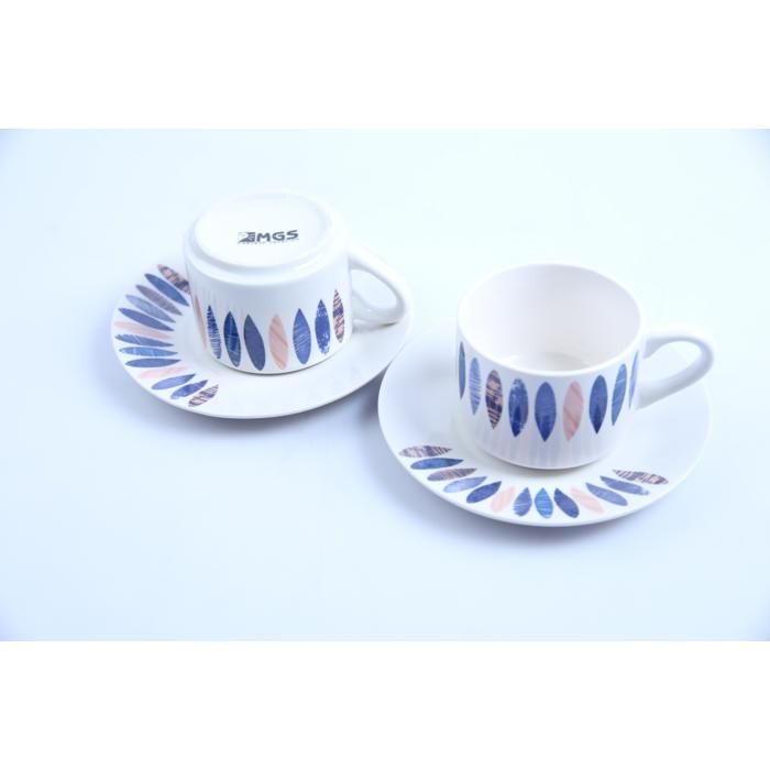 Tasse avec Sous-Tasse - GENERIC - CCS-12-A - 12 pièces - Porcelaine - 220ml