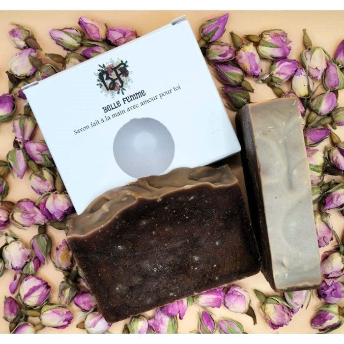 Savon - Soins de la peau - Hibiscus - Végétalien - 125g - Saponification à froid