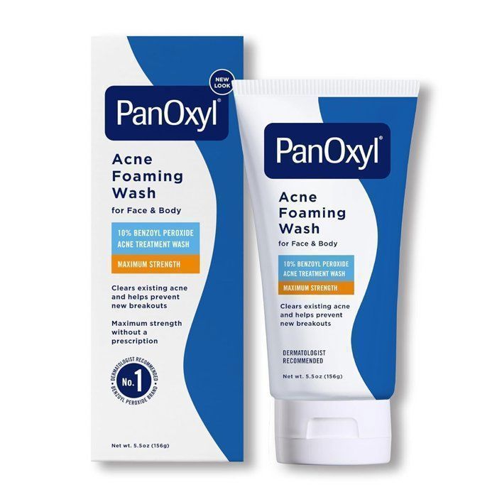 PanOxyl Nettoyant moussant contre l'acné, Peroxyde de benzoyle 10 %, Force maximale, 156 g