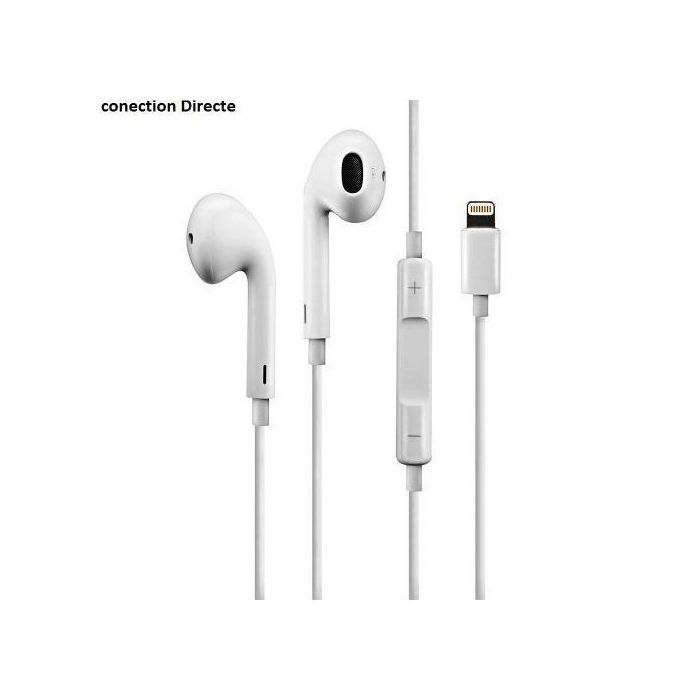 ecouteurs Directe Conection Directe pas besoin de bluetooth avec Microphone avec Connecteur de Foudre Haute Qualite Pour iPhone
