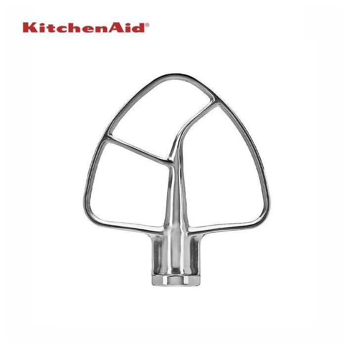 Batteur plat - KitchenAid - Tête inclinable - Acier inoxydable - Taille moyenne - Mélanges légers
