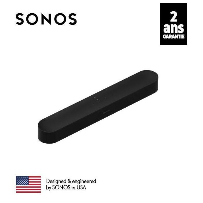 Barre de son - SONOS - BEAM Gen 2 - Son panoramique - Wi-Fi - Contrôle vocal et AirPlay 2