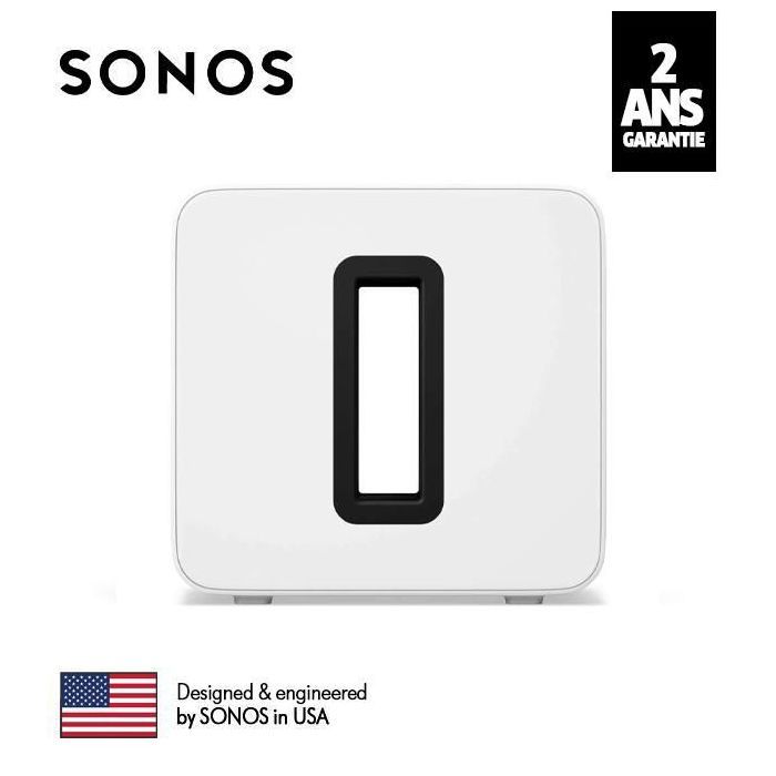 Caisson de basse - SONOS - SUB 4 - Sans fil - Couleur Noir - Puissance sonore élevée