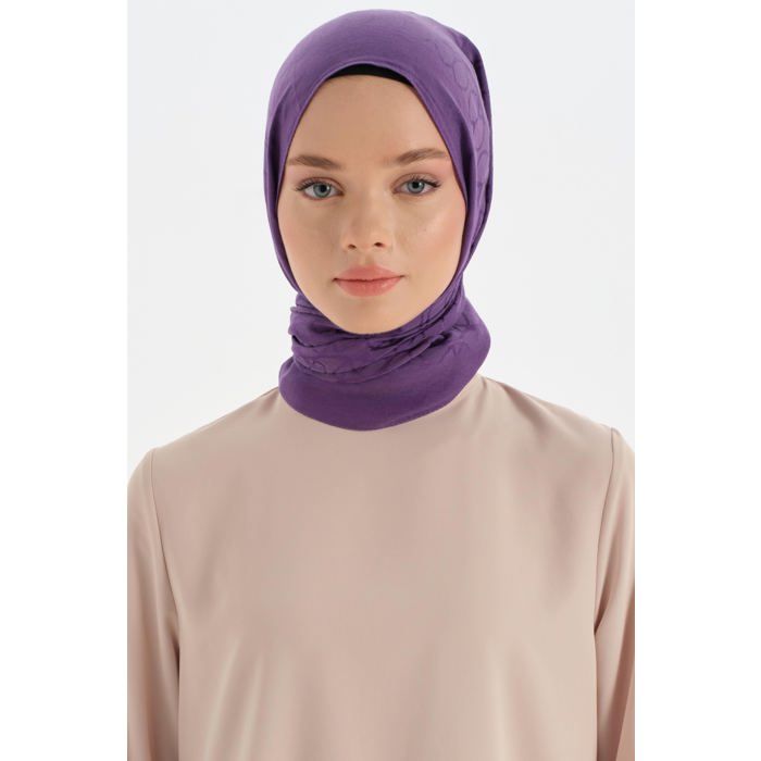 Châle à motifs - Violet - 73 x 198 cm - 57% Lyocell - 43% Coton - Printemps/Été