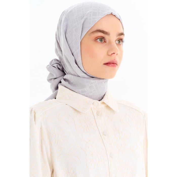 Châle à motifs - Capri - Gris - 100% polyester - 73 x 194 cm - Chic