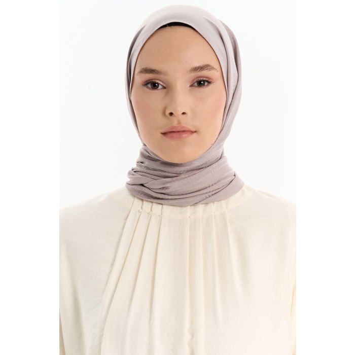 Châle à motifs - Grége clair - 73 x 188 cm - 57% Lyocell - 43% Coton - Printemps/Été