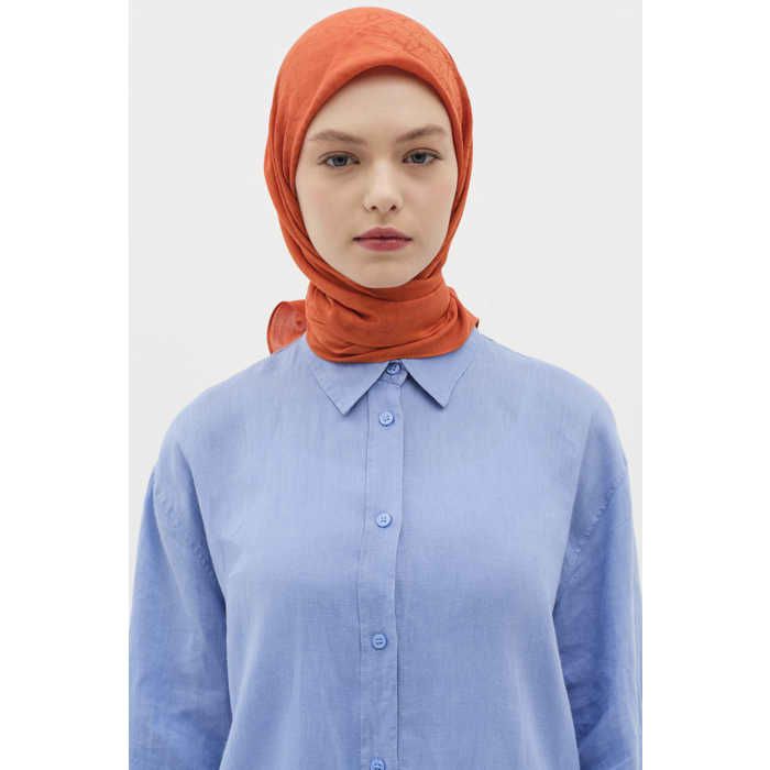 Écharpe - Rouge-brique - Naturelle - Viscose - Bambou - Chic