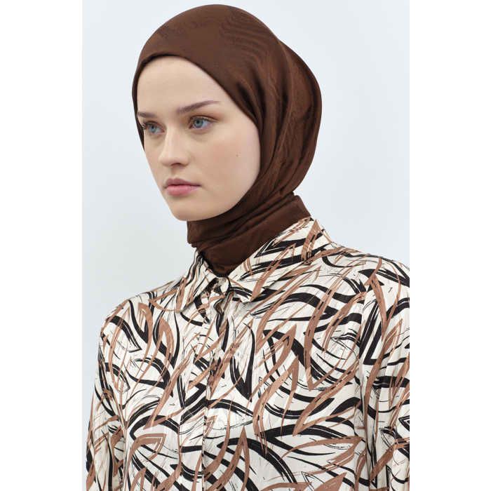 Châle - Café - Émeraude - Viscose - Motif de vagues - Chic