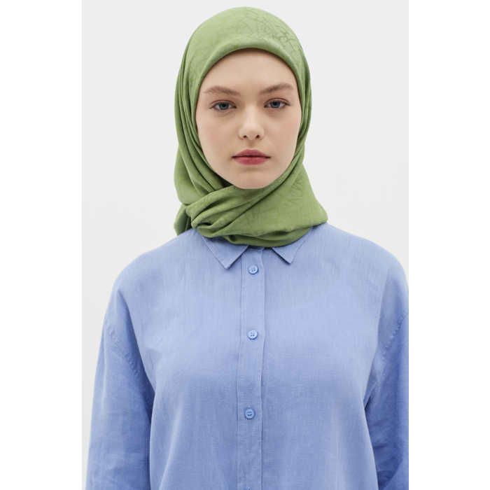 Écharpe - Naturelle - Vert lac - Viscose - Bambou - Chic