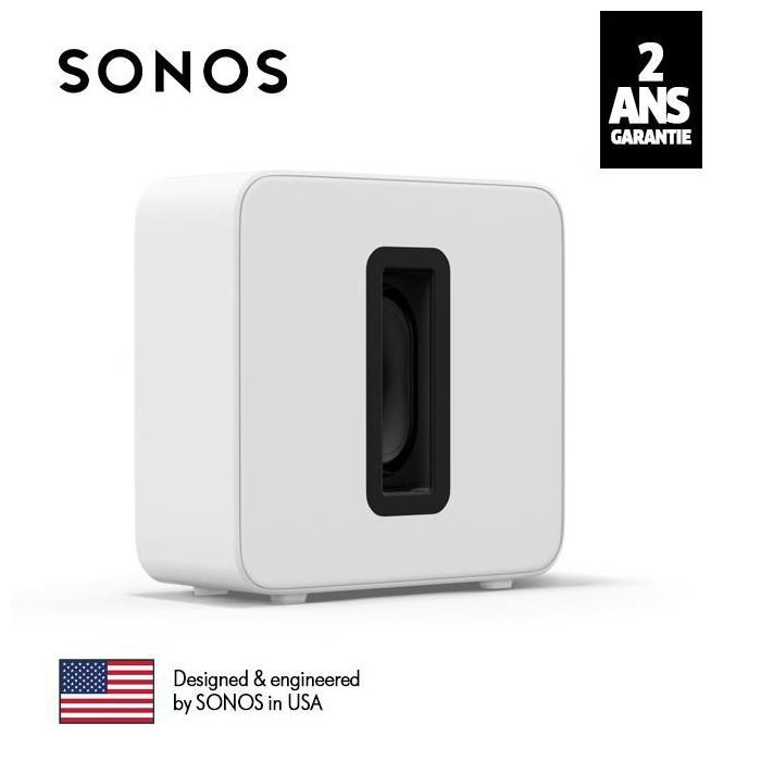 Caisson de basses - SONOS - SUB Gen3 - Sans fil - Wi-Fi - Noir