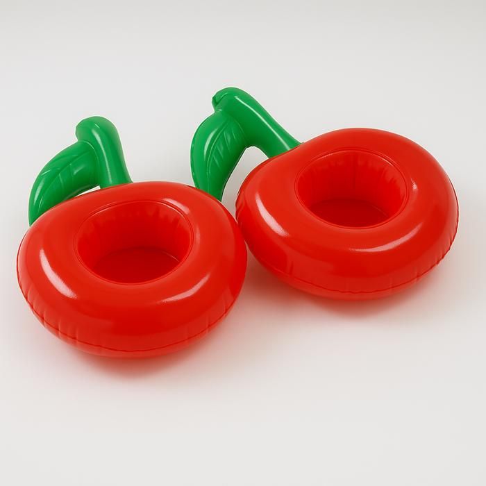Porte-gobelet - Cerise - Gonflable - Rouge - PVC - Pour enfants à partir de 3 ans