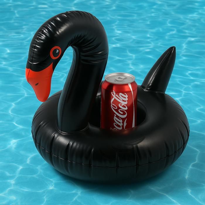 Porte-gobelet - Sygne - Gonflable - Noir - PVC - Extérieur