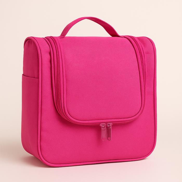 Trousse de toilette suspendue - Rose - Compacte - Imperméable - Zippée - Pratique