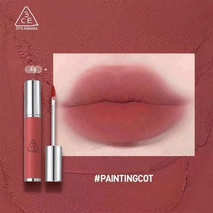 Gloss à Lèvres - 3CE Korea - Lip Mud #PAINTINGCOT - 4g - Fini doux et mat - Hydratation parfaite