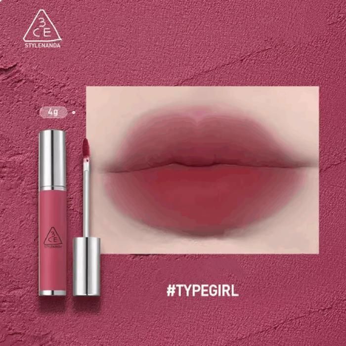 Gloss à Lèvres - 3CE Korea - Lip Mud #TYPEGIRL - 4g - Fini Mat - Couleur Rose