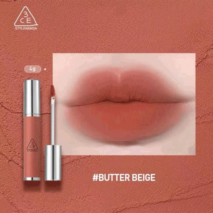 Gloss à Lèvres - 3CE Korea - Lip Mud #6 BUTTER BEIGE - 4g - Fini doux et mat - Hydratation parfaite