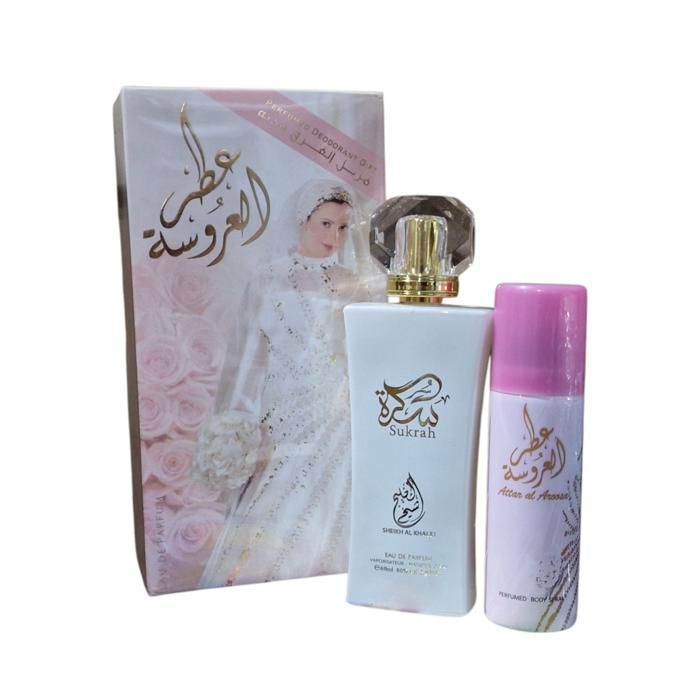 Eau de parfum Sukrah 60ML + Deodorant attar al arosa 60ml