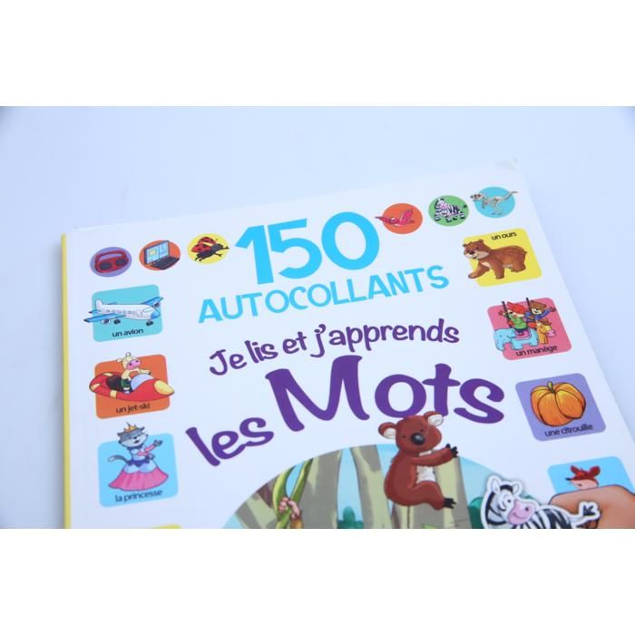150 Autocollants Je Lis et J'Apprends les Mots
