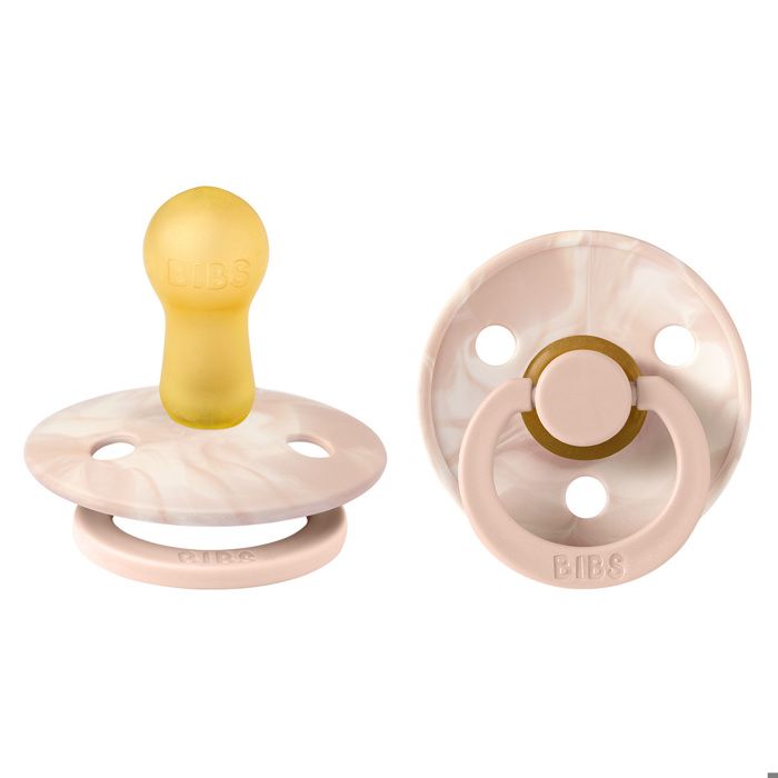 Lot de 2 Sucettes BIBS marbrées - Blush Ivory, 0 - 6 mois
