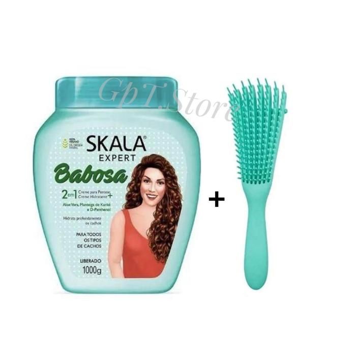 Skala Babosa Crème Coiffante Hydronutritive+Brosse Octopus verte