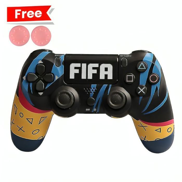 Manette PS4 FIFA Colorée Haute Qualité + Poignées de pouce pour votre manette Gratuit
